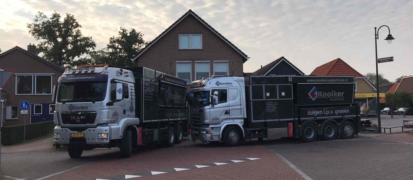 Zand wegzuigen voor aanleg betonvloer Rouveen