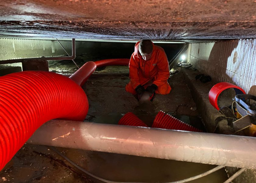 Drainage aanleggen bij vochtige kruipruimte