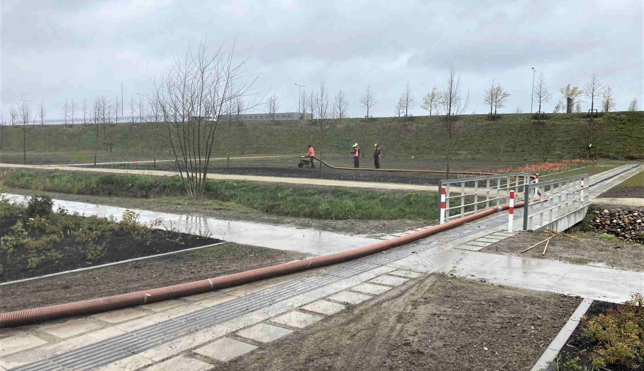 Blazen substraat en verhogen tuinen Floriade