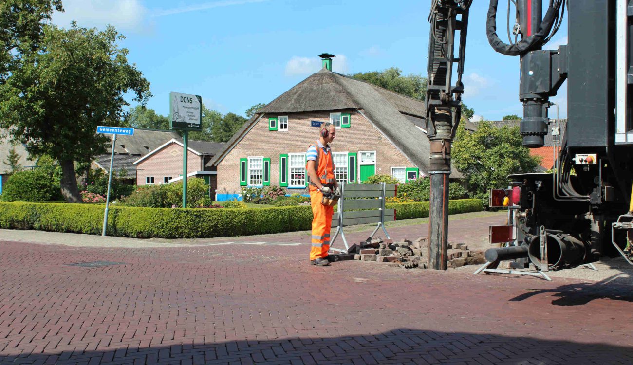 Proefsleuven graven met zuigwagen