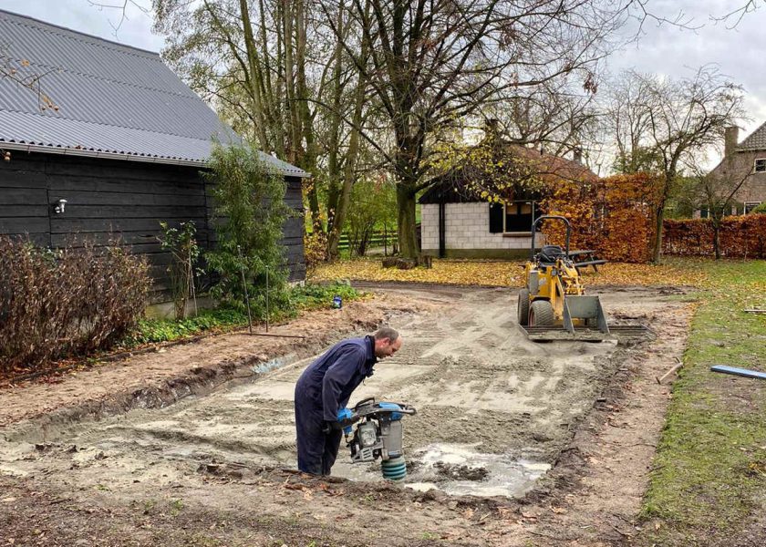 Aantrillen zandbed na zandblazen