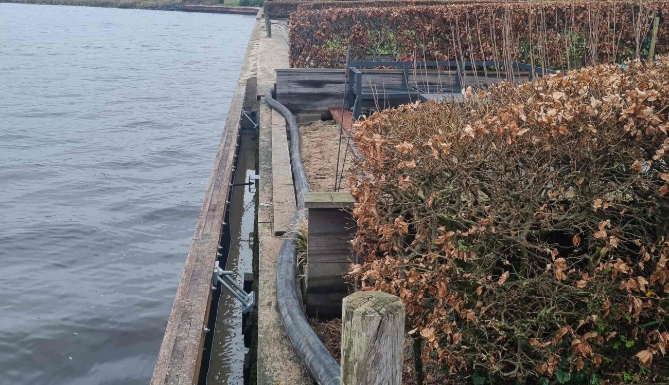 Opvullen van walbeschoeiing met zand