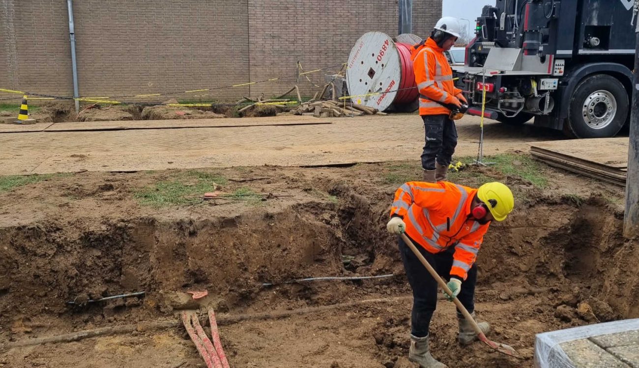Veilig uitgraven kabels Tennet locatie Nijmegen