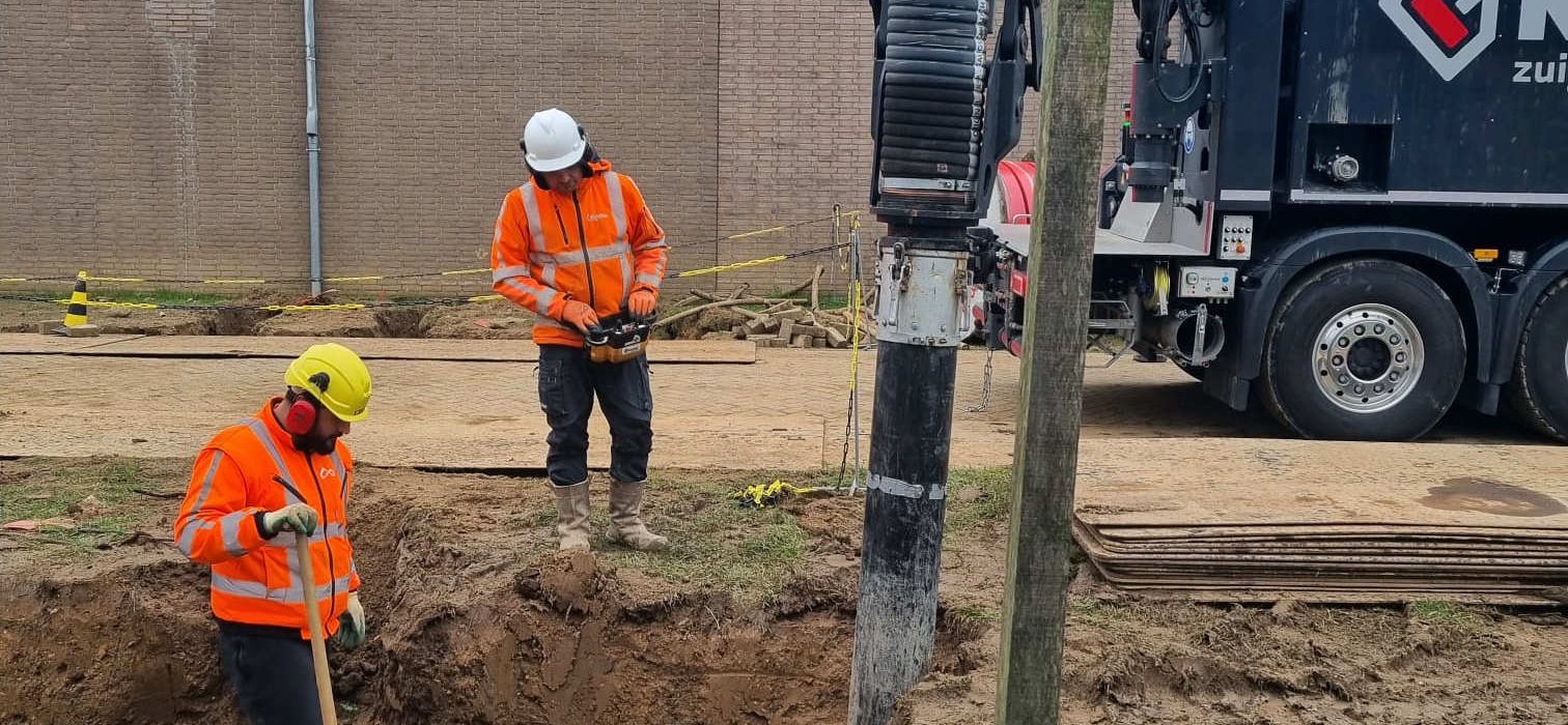 Vrijzuigen kabels en leidingen Tennet locatie Nijmegen