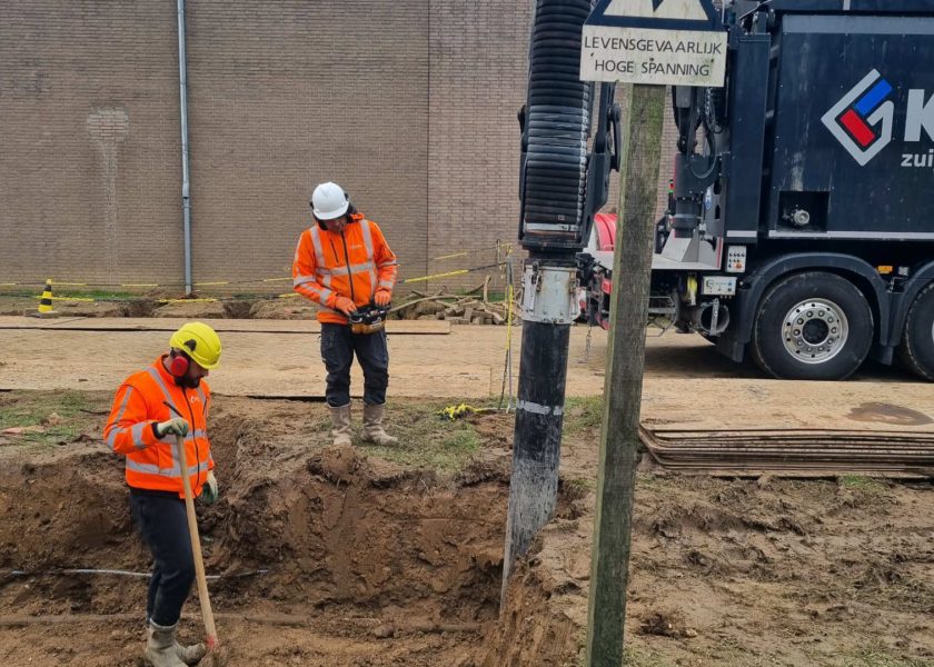 Vrijzuigen kabels en leidingen Tennet locatie Nijmegen