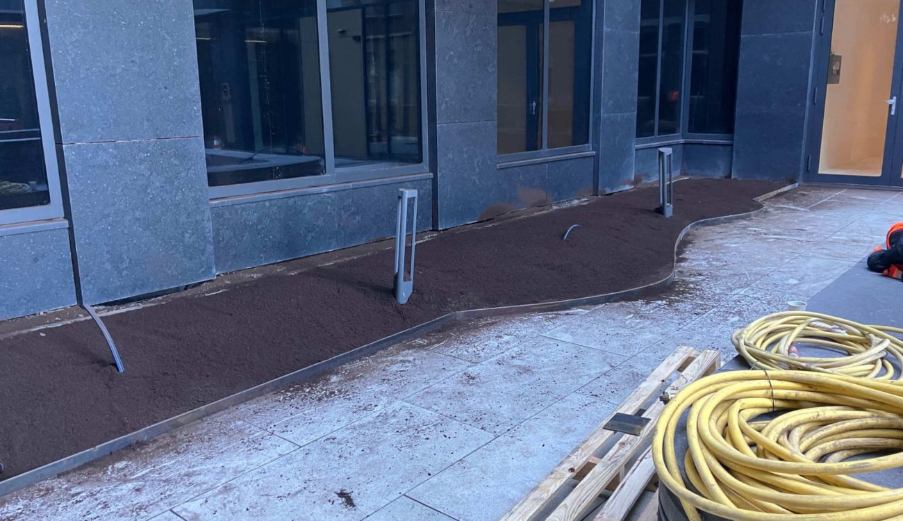 Resultaat na het aanbrengen van tuinsubstraat